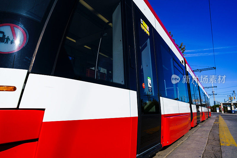 TTC STREETCAR，多伦多市中心，加拿大-公共交通